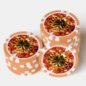 オレンジトパズシトリンフィルターダイヤモンドジェムストーン ポーカーチップ (積み重ね)