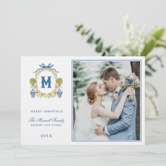 オレンジトピアリーインチノワセリーポットクレストモノグラム 招待状 (スタンド正面)