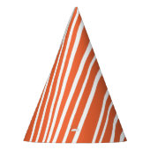 オレンジトラは縞で飾ります パーティーハット (左)