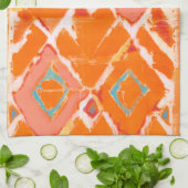 オレンジトライバルII キッチンタオル (折り畳み)