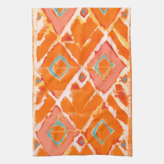 オレンジトライバルII キッチンタオル (縦)