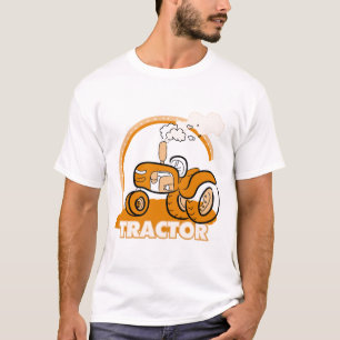 オレンジトラクターのTシャツおよびギフト Tシャツ
