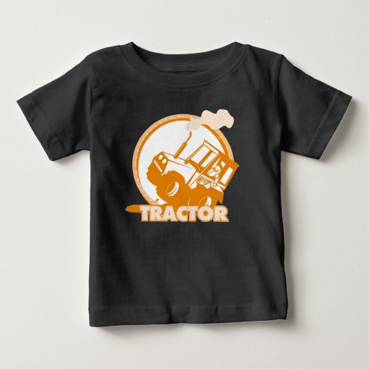 オレンジトラクター農機 ベビーTシャツ (正面)