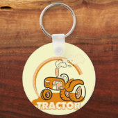 オレンジトラクターTシャツとギフト キーホルダー (正面)