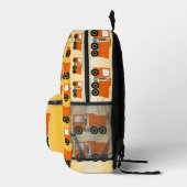 オレンジトラックデザイン パーソナライズされた プリントバックパック (右)