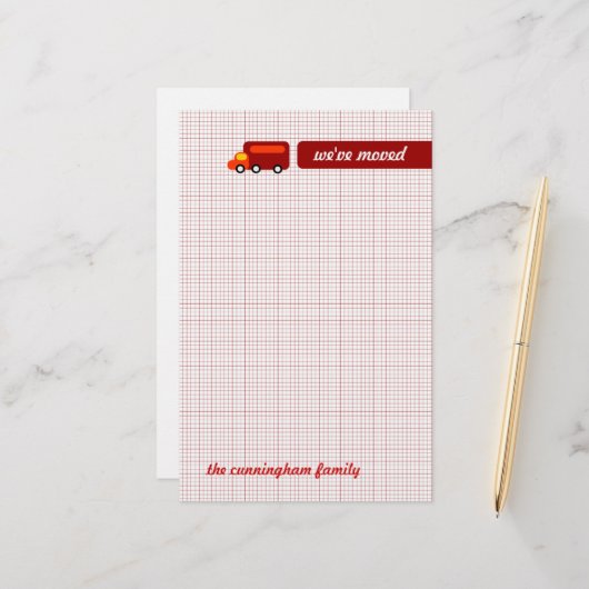 オレンジトラック 便箋 (正面/裏面インサイチュ)