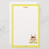 オレンジトラッフルのバニー 便箋 (正面/裏面)