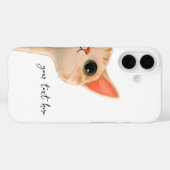 オレンジトラ猫のキュートな顔出し カスタムテキスト Case-Mate iPhoneケース (裏面 (横))