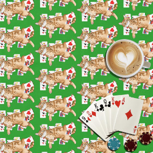 オレンジトラ猫のソリティアトランプゲーム テーブルクロス