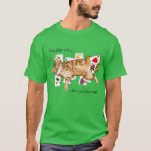 オレンジトラ猫のソリティアトランプゲーム Tシャツ (正面)
