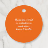 オレンジトリックまたはトリートハンドレタリングハロウィーン フェイバータグ (裏面)