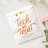 オレンジトリックオアトリートレタリングハローウィンパーティ フェイバーバッグ (封をした状態)