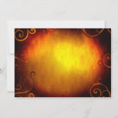 オレンジトリック不気味またはトリートハローウィンパーティ 招待状 (裏面)