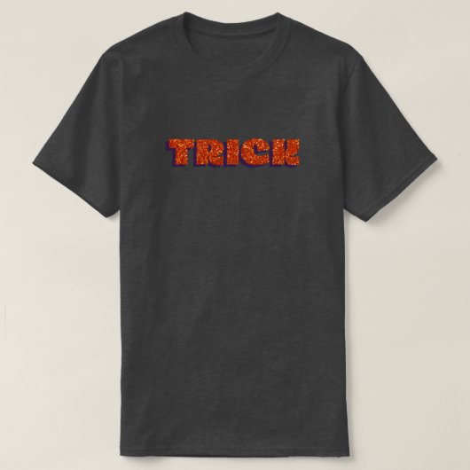 オレンジトリートハロウィーングリッター Tシャツ (デザイン正面)