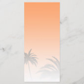 オレンジトロピカルパームツリービーチ結婚式 メニュー (裏面)