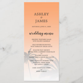 オレンジトロピカルパームツリービーチ結婚式 メニュー