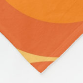 オレンジトロピカルフローラ春夏 フリースブランケット (角)