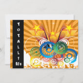 オレンジトータル80年代のレトロパーティの招待状 招待状 (正面)