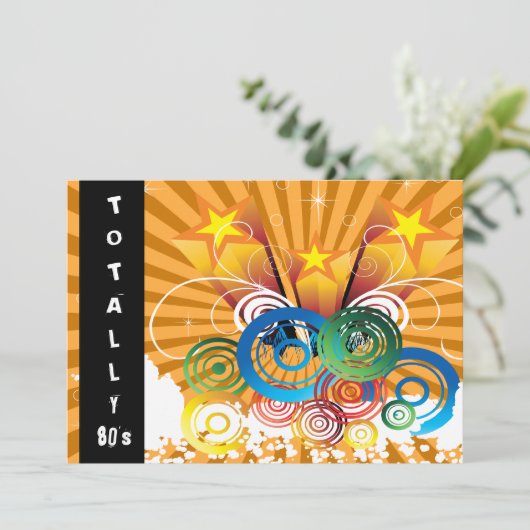 オレンジトータル80年代のレトロパーティの招待状 招待状 (スタンド正面)