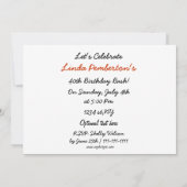 オレンジトータル80年代のレトロパーティの招待状 招待状 (裏面)