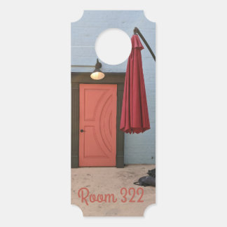 オレンジドアレッド傘ドアハンガー ドアノブサイン