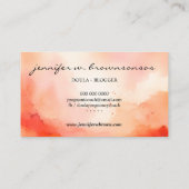 オレンジドゥラ誕生水の色の妊娠生まれたばかりの 名刺 (裏面)