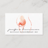 オレンジドゥラ誕生水の色の妊娠生まれたばかりの 名刺 (正面)