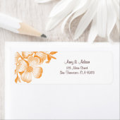 オレンジドグウッドフラワー住所 シール (インサイチュ)