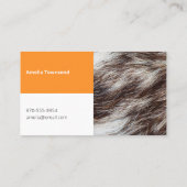 オレンジドッグモダングルーミングアニマル気にシッター 名刺 (裏面)