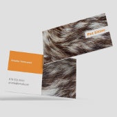 オレンジドッグモダングルーミングアニマル気にシッター 名刺