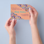 オレンジドッグ骨デザイン業務用文房具フライヤー チラシ (手)