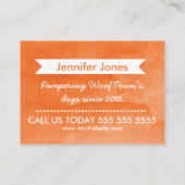 オレンジドッグ鮮やかトリマープロモーション 名刺 (裏面)