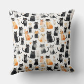 オレンジドット&キャッツミディアム抱き枕 クッション (裏面)