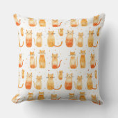 オレンジドット&キャッツミディアム抱き枕 クッション (正面)