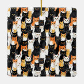 オレンジドット&キャッツミディアム抱き枕 セラミックオーナメント (裏面)