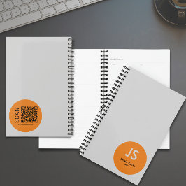 オレンジドミニマルットイニシャルグレーアポイントメント プランナー手帳