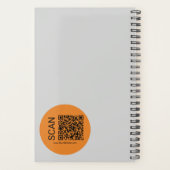 オレンジドミニマルットイニシャルグレーアポイントメント プランナー手帳 (裏面)