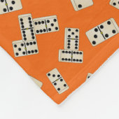 オレンジドミパーソナライズされたノの名前 フリースブランケット (角)