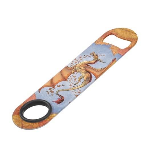 オレンジドラゴンの秋のファンタジーアート スピード栓抜き (正面アングル)