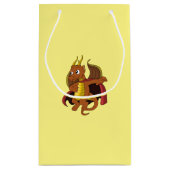 オレンジドラゴンカートゥーンスモール抱き枕 スモールペーパーバッグ (裏面)