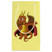 オレンジドラゴンカートゥーンスモール抱き枕 スモールペーパーバッグ (正面)