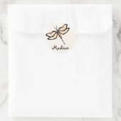 オレンジドラゴンフライ ラウンドシール (バッグ)