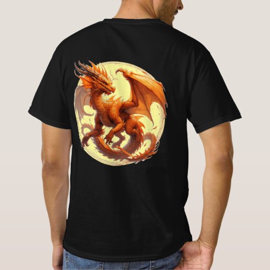 オレンジドラゴン Tシャツ (裏面)