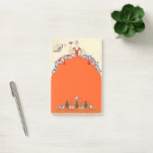 オレンジドレスの婦人、ファッション衣装化粧家 ポストイット (オフィス)