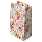 オレンジドードルガーデンフラワーパターン スモールペーパーバッグ (裏面アングル)