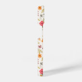 オレンジドードルガーデンフラワーパターン iPhoneケース (右側面)