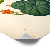 オレンジナスタジウムヴィンテージボタニカルウォールアート ポスター (角)