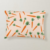 オレンジニンジン模様 アクセントクッション (裏面)