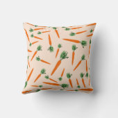 オレンジニンジン模様 クッション (裏面)