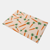 オレンジニンジン模様 ドアマット (アングル)